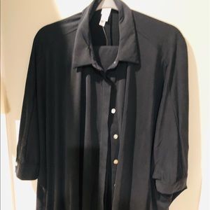 Black lounging shirt and blouse